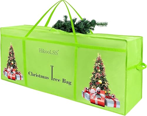 Bolsa para árbol de Navidad de 7.5 pies, tela Oxford 600D resistente con doble bolsillo de malla/asa reforzada, bolsa de almacenamiento para árbol