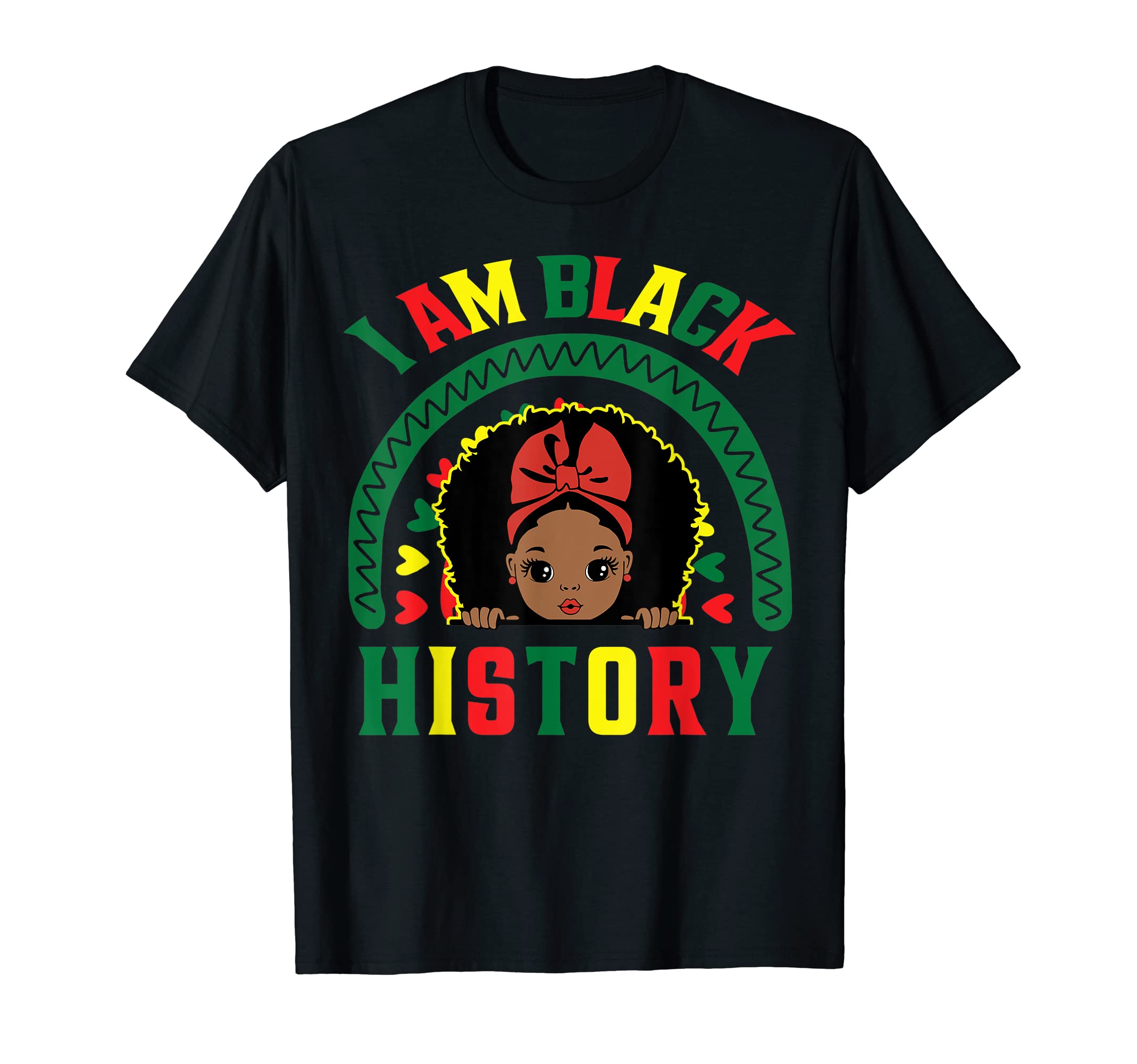 caterpillarAfrican American Girl I Am Black History Melanin Kid Toddler T-Shirt