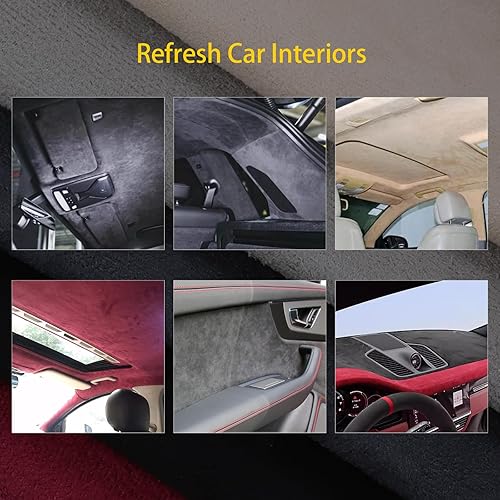 Miniatura 7 de Forro de ante con tela de espuma con respaldo de 59.8 pulgadas de ancho, reemplazo de envejecimientodesteñidoroto, color y estilo elección