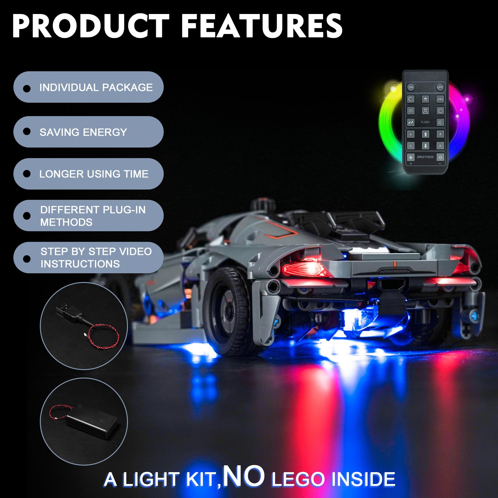 Amazon.co.jp: BrickBling LEDライト Lego Technic Koenigsegg Jesko