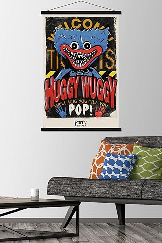 Vista 10 de Trends International Poppy Playtime - Póster de pared Huggy Wuggy, 22.37 x 34.00 pulgadas, paquete de impresión y colgador de madera de haya