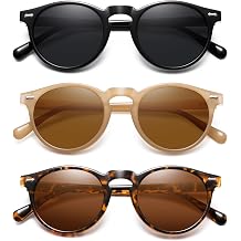 Retro Small Round Polarized Sunglasses for Women Vintage Style Circle Sun Glasses UV Protection