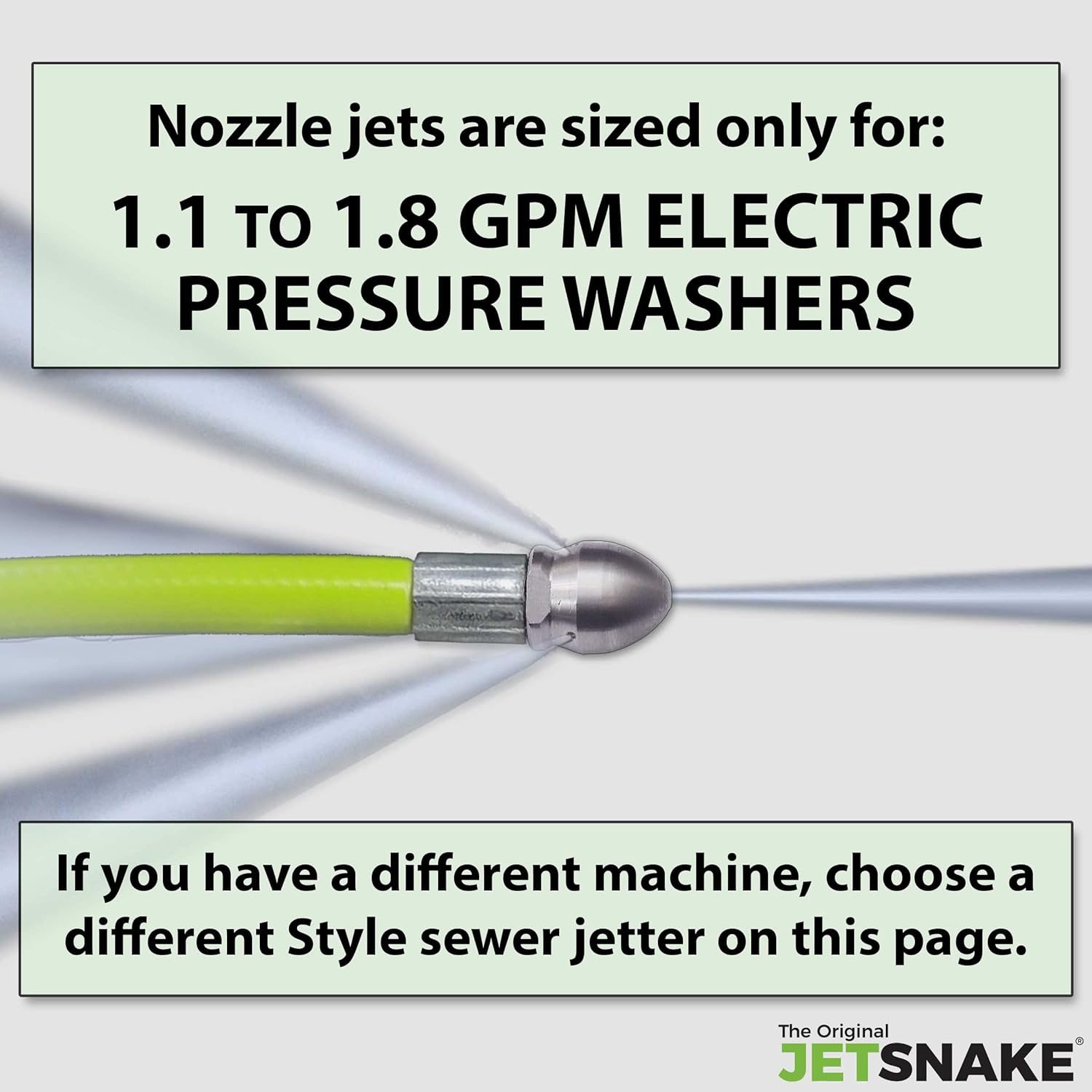 50 FT SEWER JETTER - Flexible Steel Braid - Complete and Ready to Use - For Your Electric Pressure Washer