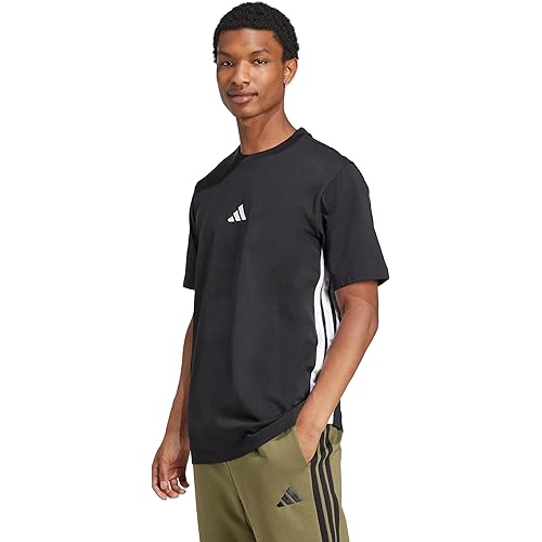 adidas Men's Essentials Single Jersey 3-Stripes T-Shirt