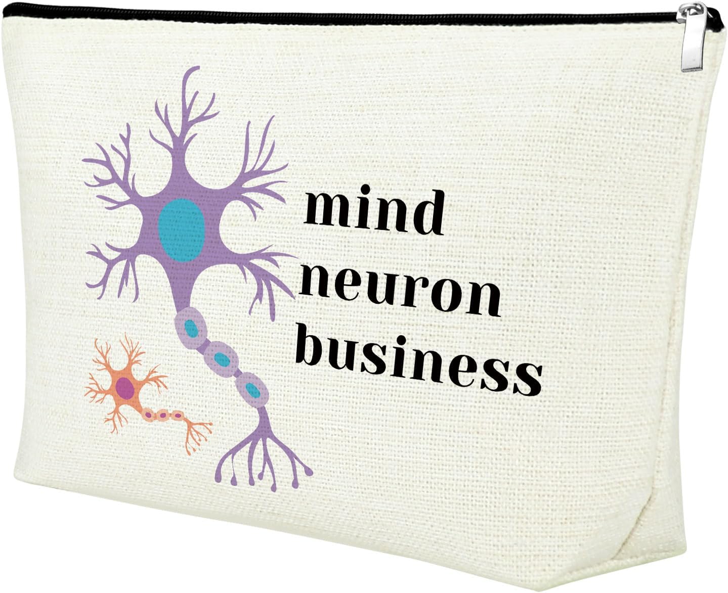 Mxrymvu Neuroscience Gifts for Women Makeup Bag Neurology Nurse Travel Bag Funny Medical Student Cosmetic Bag Best Doctor Gifts for Women Pharmacists Mind Neuron Business