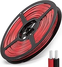 65.6ft Extension Cable Wire Cord JACKYLED 20M 22AWG Led Wire Cord for Single Color LED Strips 22/2 Low Voltage Extension, Black and Red, Led Light, Speaker, Doorbell, Electrical System Connection