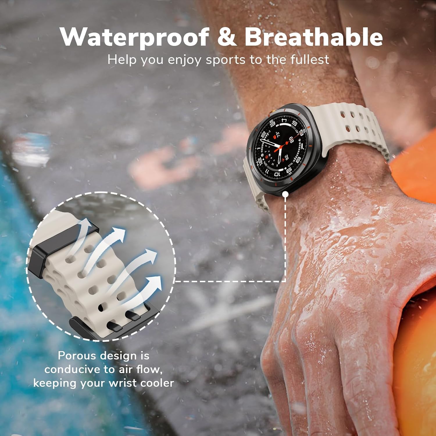 Compatible with Samsung Galaxy Watch Ultra Bands 47mm, Sport Silicone for galaxy watch ultra band Men/Women - Image 4