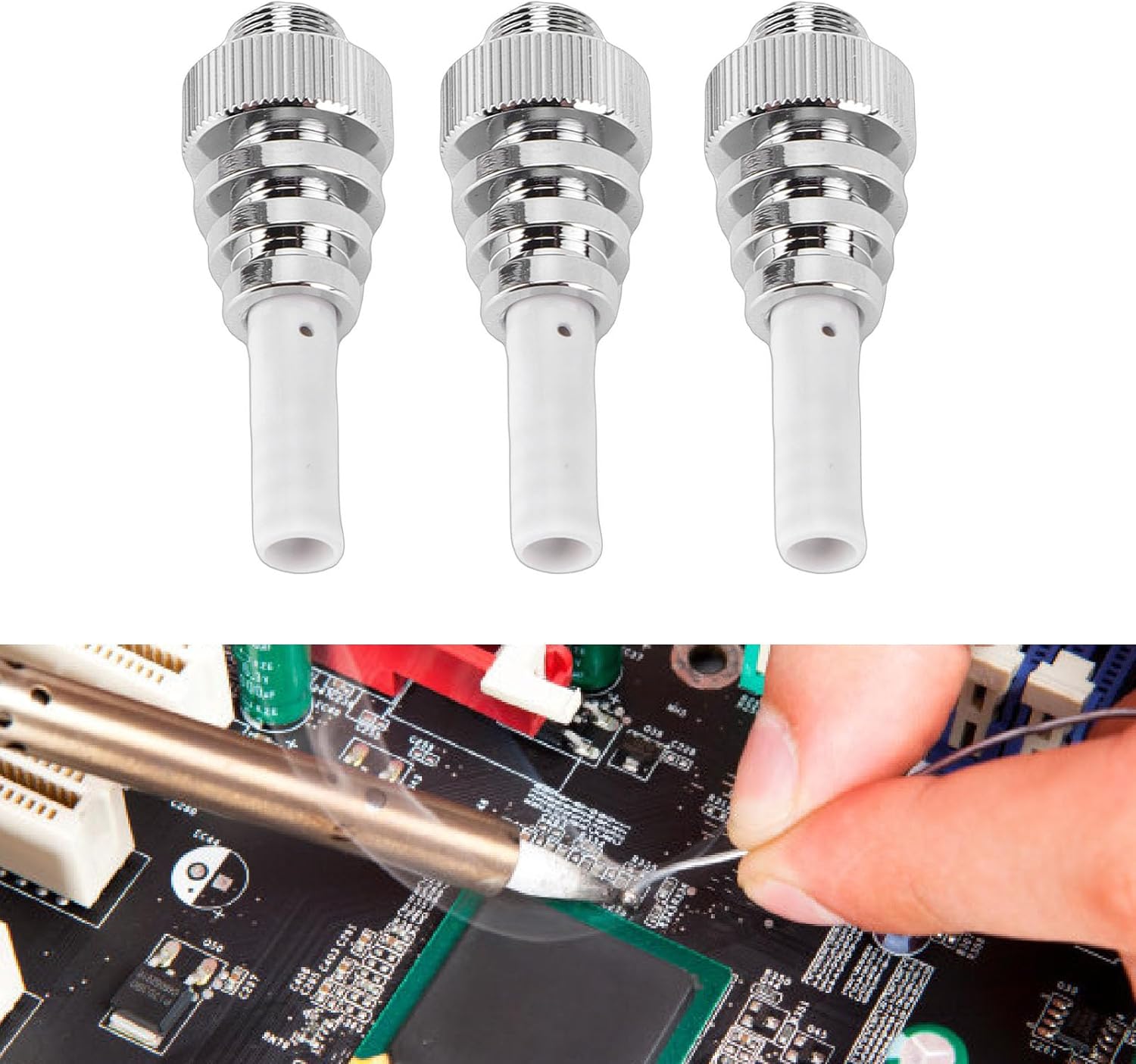 3 Pcs Ceramic Heating Tips Replacement, for Seahorse X III, Pen Pro Plus Soldering Iron, 510 Thread Compatible, Fast Heating