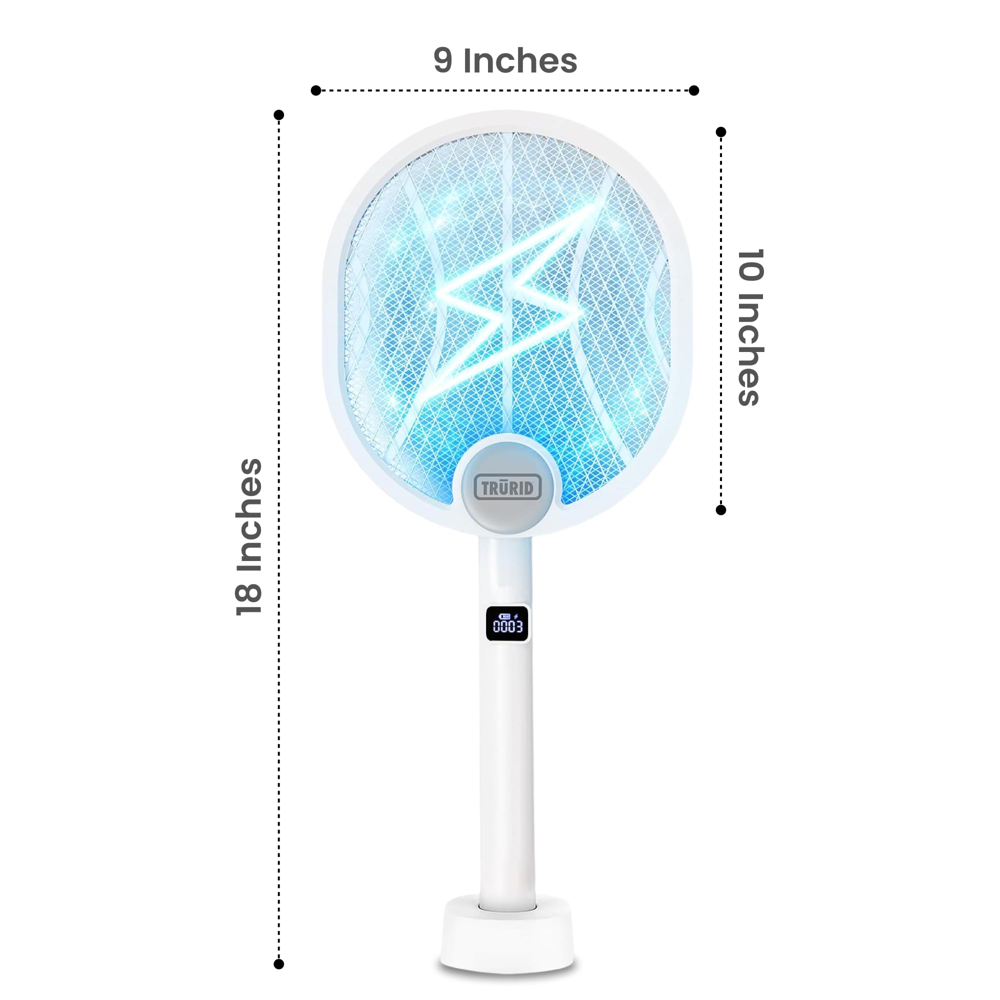 Matamoscas y Zapper 2 en 1 – Zapper de Mosquitos Recargable con Contador de Matanza, matamoscas de Alto Voltaje y Trampa de Mosquitos con luz UV para Control de plagas en Interiores y Exteriores