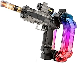 The Aquatic Blaster, Aquatic Blast Water Gun, Ledand Music Automatic Squirtelectric Water Gun for Adults, Waterproof, Suitable for Outdoor Pool Beach Summer Activities (1*Black)