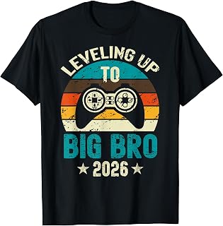 Leveling Up to Big Brother 2026 Level Unlocked Video Gamer T-Shirt