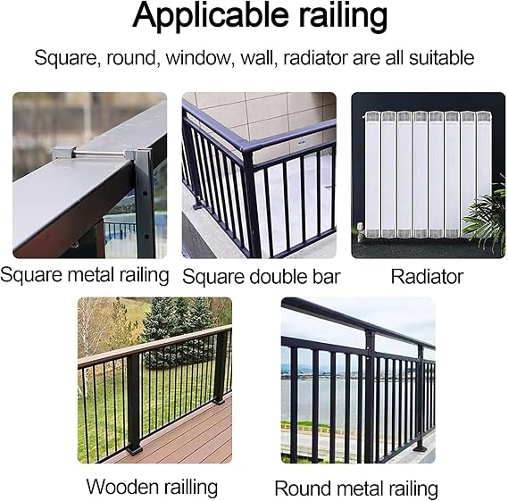 Balcony Table,Wall Mounted Folding Table,Space Saving Hanging Table for Patio,Garden,Multifunctional Railing Hanging Table,Adjustable Deck Table for Indoor and Outdoor Use