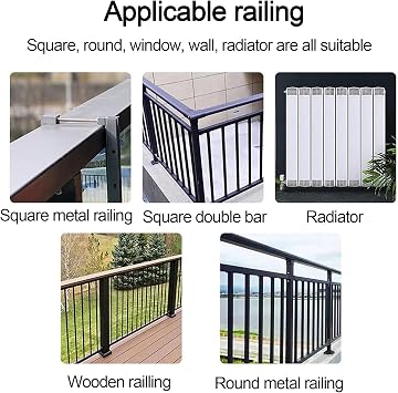Balcony Table,Wall Mounted Folding Table,Space Saving Hanging Table for Patio,Garden,Multifunctional Railing Hanging Table,Adjustable Deck Table for Indoor and Outdoor Use