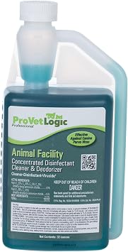 ProVetLogic منشأة الحيوان المطهر الأنظف & مزيل الروائح المركزة - 32 أوقية AcuPro زجاجة