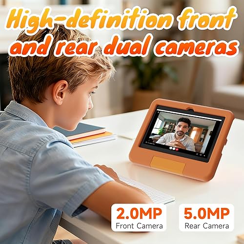 Miniatura 7 de CUPEISI Tableta Android de 7 pulgadas con estuche, 4GB RAM 32GB ROM 1TB de expansión, tablet con procesador Quad-core, pantalla IPS de 1024 x 600,