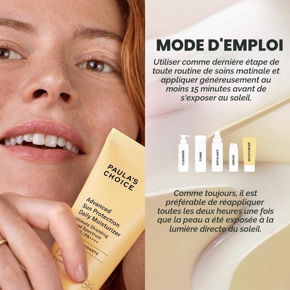Paula's Choice Crème Hydratant Solaire Advanced SPF 50, Peau Sèche, 60 ml | Hydrate et Laisse un Résultat Frais & Glowy - Prévenir les Rides & les Irrégularités Pigmentaires - Tout Sans Film Blanc