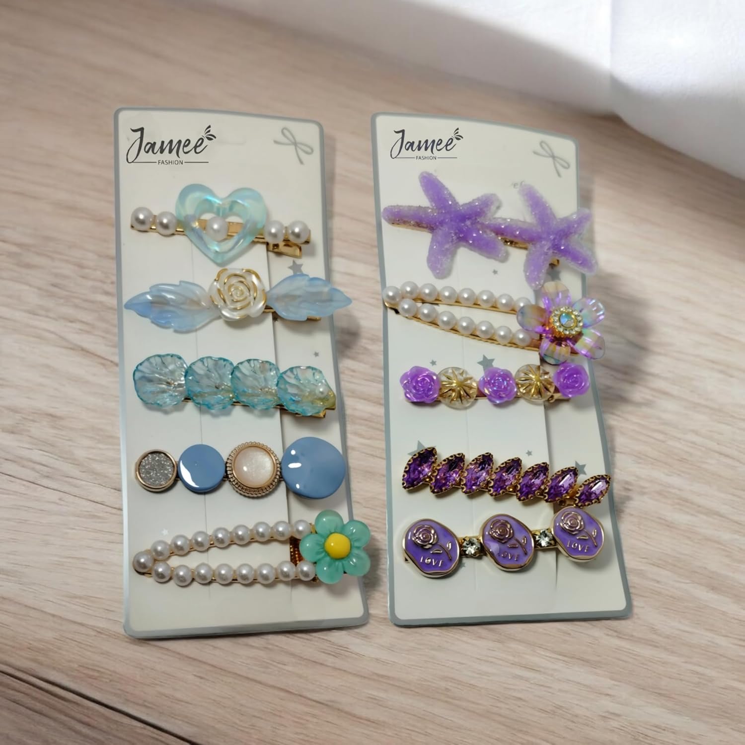 Jamee Fashion Korean Style Metal Hair Clips | Hair Pin | Stylish Hair Accessories | Trendy Designs & Multicolor Combo Set for Women & Girls, (Pack of 2 Set)