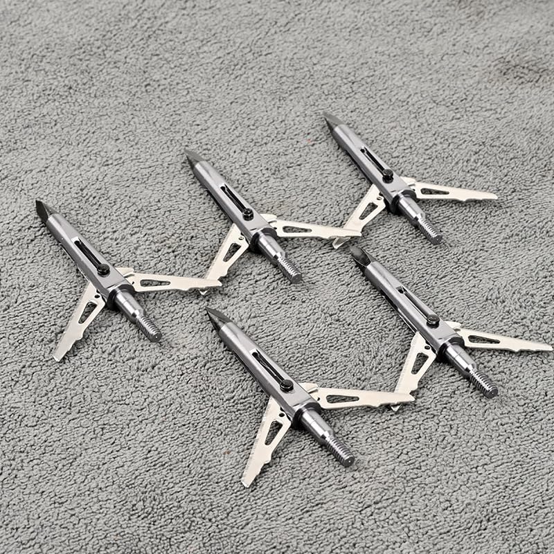 10pcs Hunting Arrowhead Tips Fixed 2 Blade Broadhead Stainless Alloy Blade Archery Shooting Arrow Accessory