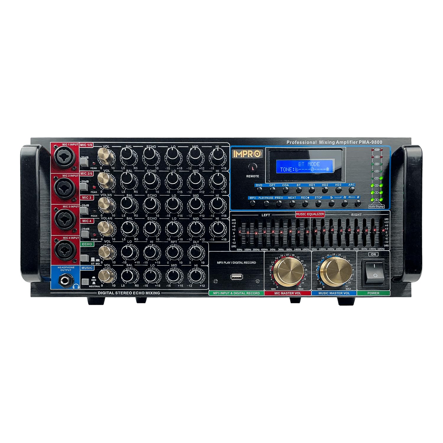 ImPro Epic Star Package 3 with Mixing Amplifier, Speakers, Microphones, and Accessories (5 Items) (Gold)