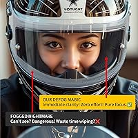 Vista 6 de Protector de visera universal para casco de motocicleta de cara completa, lente resistente a la niebla, inserto de visera transparente, película