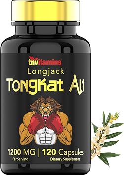 Tongkat Ali for Men 1200 mg x 120 Capsules | Also Known As Longjack Root | 100% All-Natural & Ultra Potent Tongkat Ali Supplement | Energy, Power, Strength, Athletic Performance, Sports Nutrition