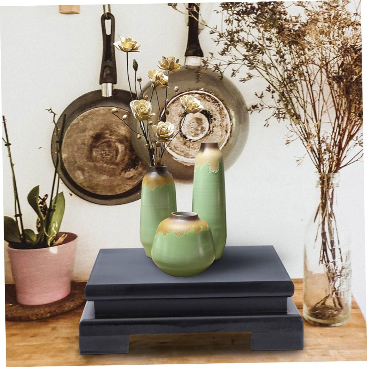 Wooden Plant Stand Riser for Indoor Potted Plants Display Base for and Fish Tanks Height Home Decoration Essentials