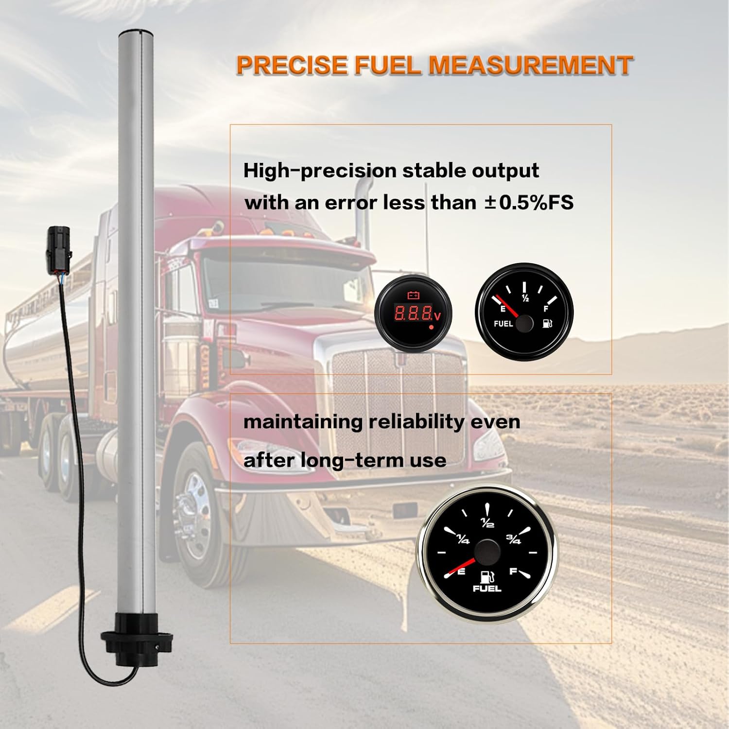 Fuel Sending Unit Compatible with 1996-2011 International Truck Models 26 Inch Tank Replaces 3596382C91 and 3596382C92(Made of 304 Stainless Steel for Corrosion Resistance)