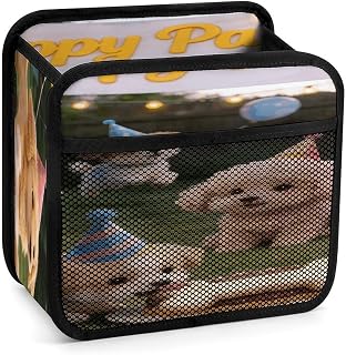 Puppy Party PU Leather Car Seat Organizer,Backseat Car Organizer for Hold Phone,Snacks, Drinks, Handbag, Back Seat Car Organize Car Accessories Interior And Travel Essentials.