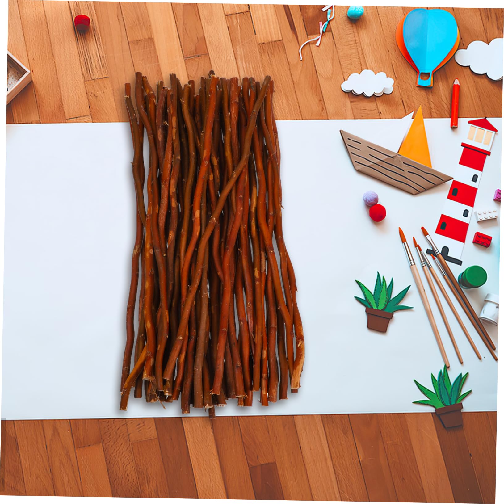 Material Creativo Varios estilos Marrón 50 Ramas de Madera Natural para Arreglos y Ornamentos en Proyectos Artesanales Varios estilos para Manualidades DIY y Decoración Rústica