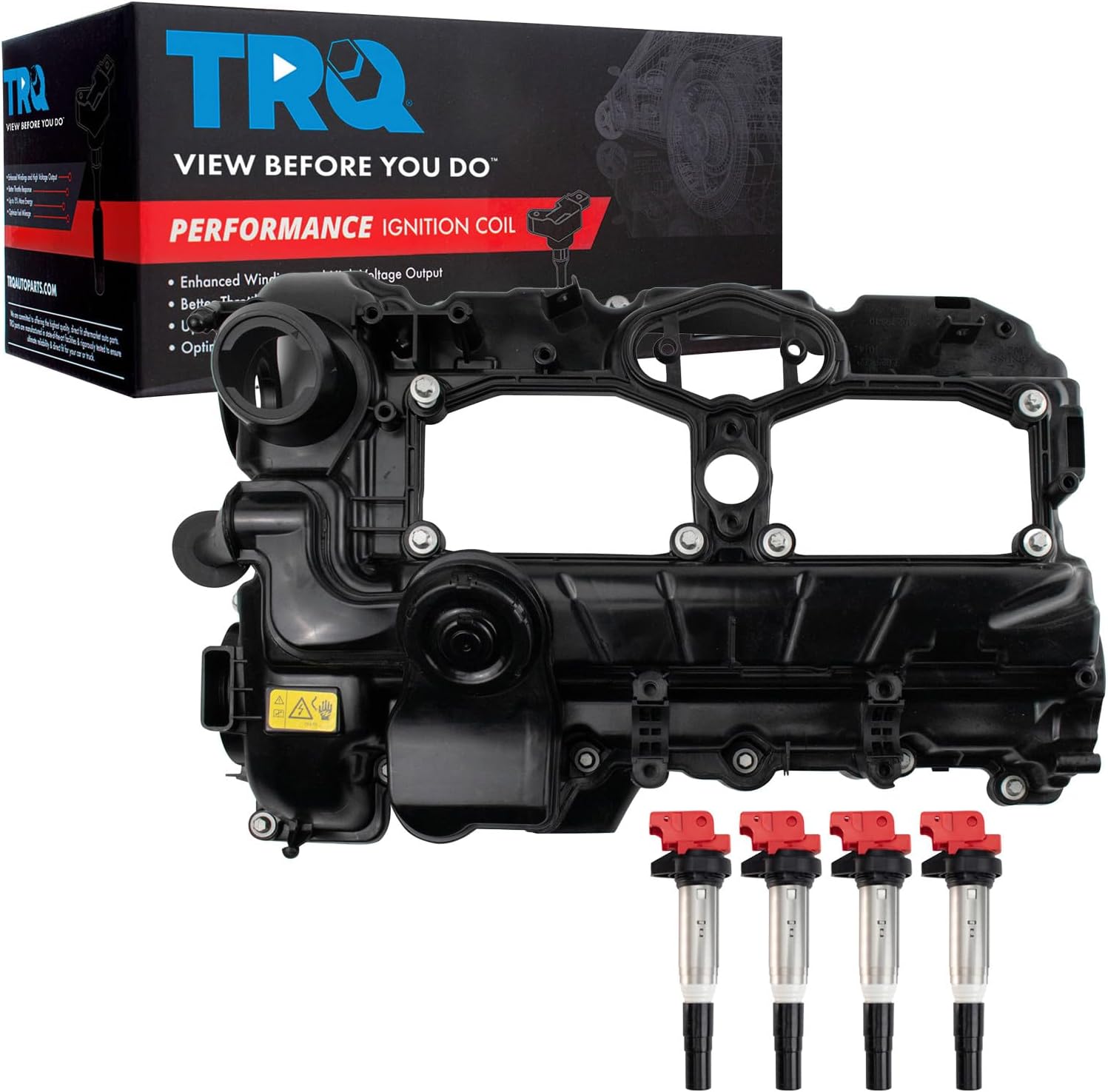 TRQ Ignition Coil Kit 5 Piece High Performance Compatible with 12-18 BMW 328i 528i X1 Z4 320i 320i xDrive 328i xDrive 528i xDrive X3 X4 228i 228i xDrive 428i 428i xDrive
