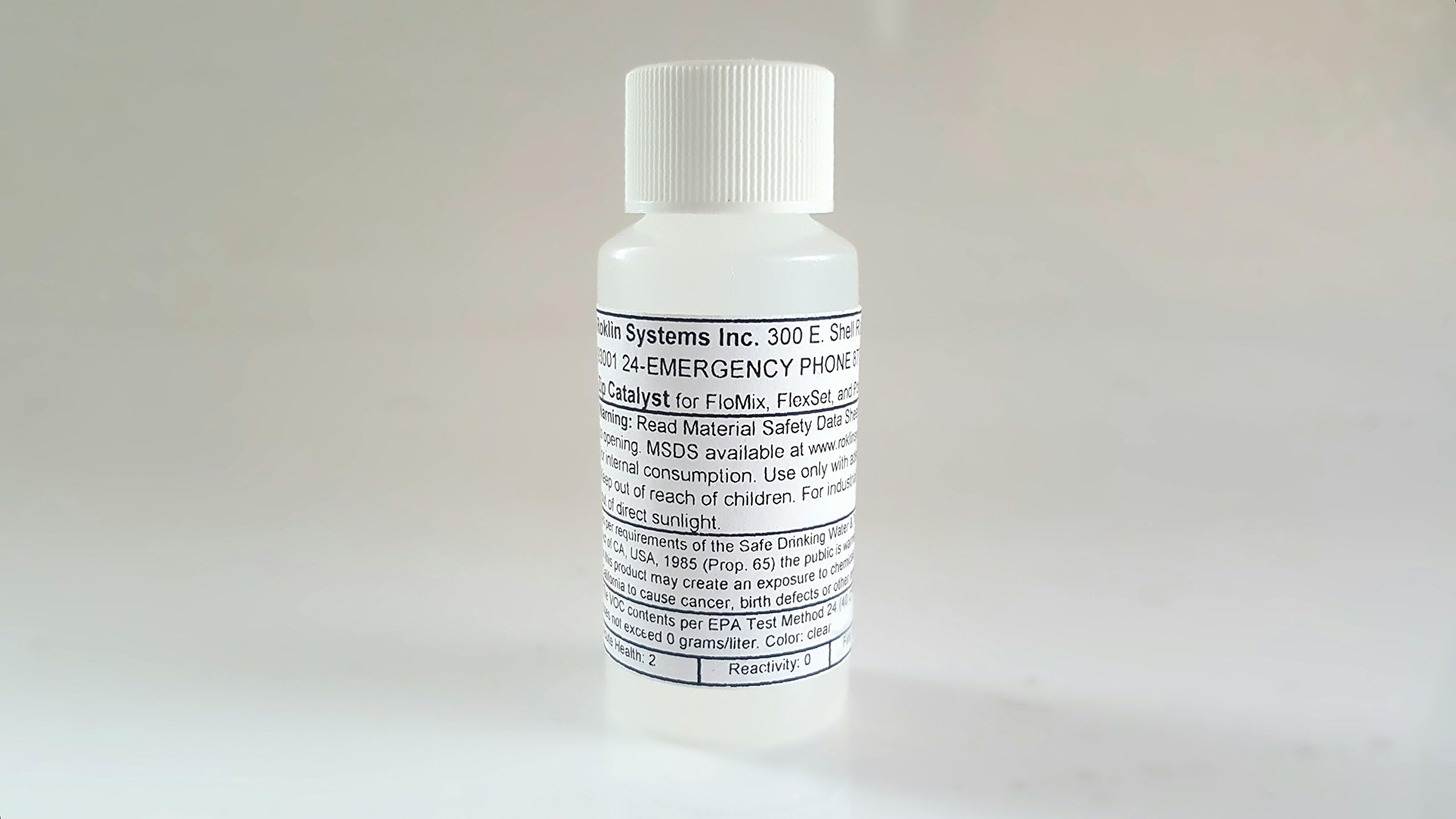 Roklin Systems, Inc. - Catalyst for Cold Weather, Designed for FlexSet, FloMix & PolyFlex DS, Provides Faster Curing Time of Asphalt & Concrete Crack Filler, 1 oz