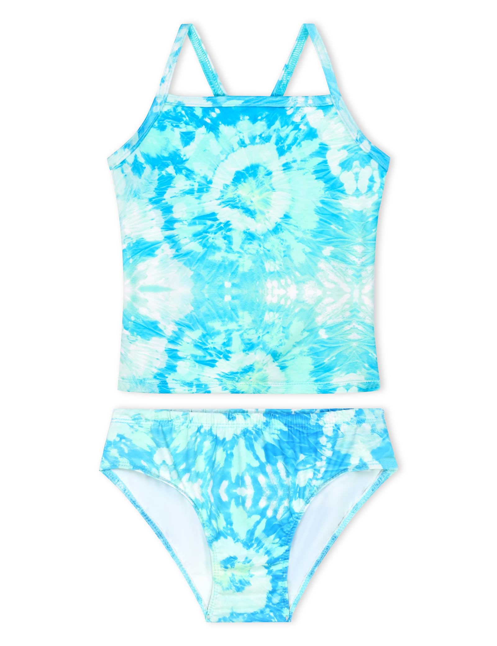 Girls Tankinis Two Pieces Swimsuits Hawaiian Beach Sport Bathing Suit Set for 2-12 Years Old Kids