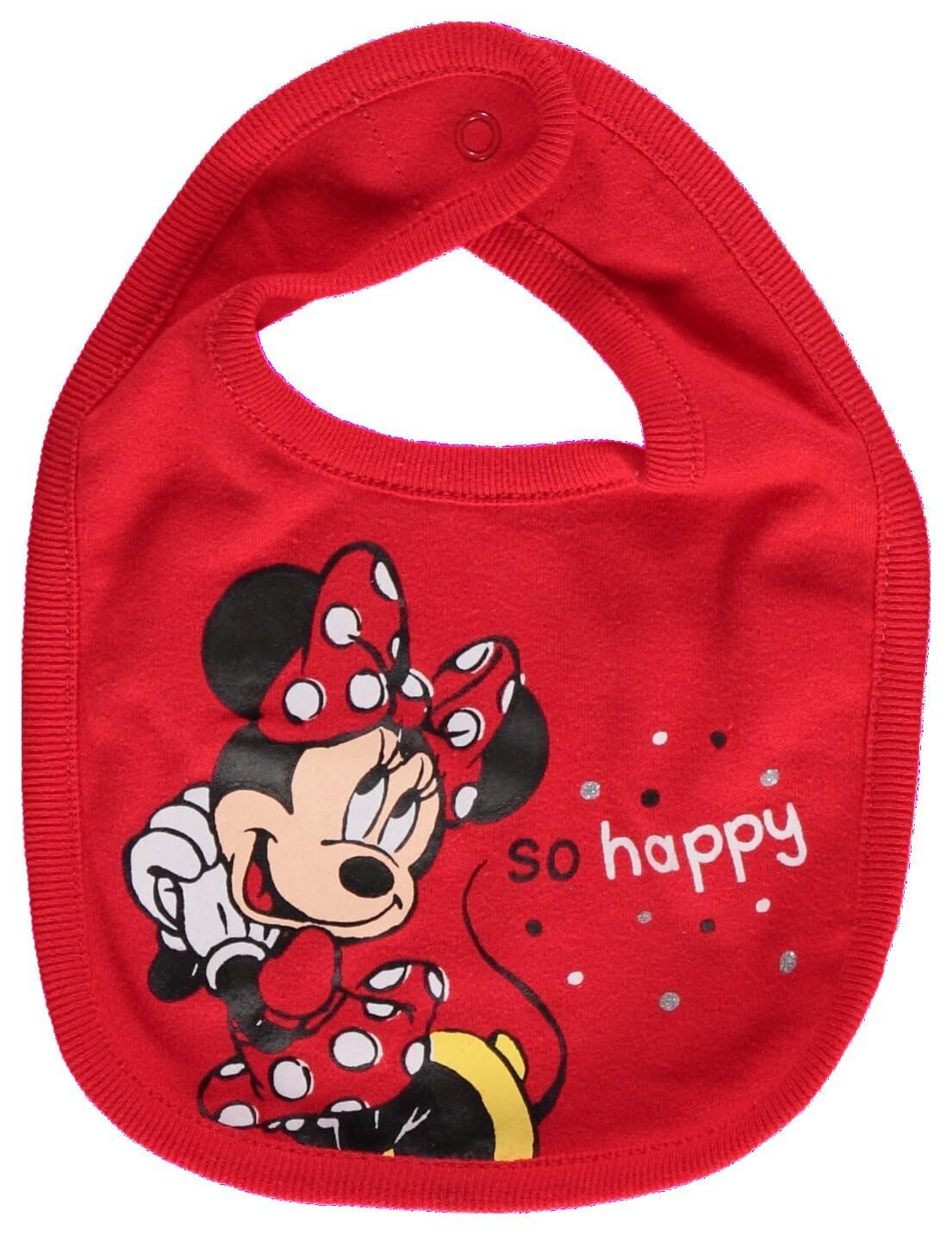 Disney Minnie Mouse Baby Girls Layette Set Bodysuit Pants Hat Bib 18 Months Red