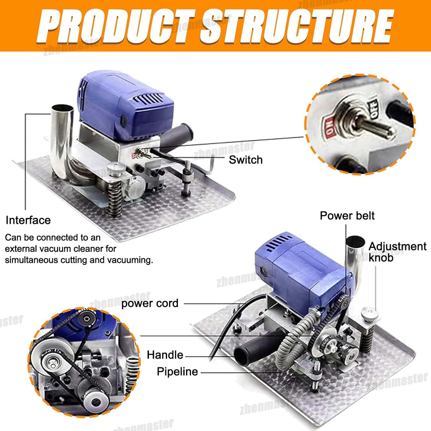 Multi-purpose Electric Carpet Shearing Machine, 500w Portable Flatbed Rug Trimmer with High-Speed 3-Inch Blade & Adjustable Roller, For Carpets, Rugs & Woodworking Planing