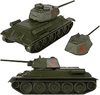Vista 3 de BMC CTS WW2 Tanque soviético T-34 - Verde oliva 1:40 Vehículo del ejército de plástico T34 ruso