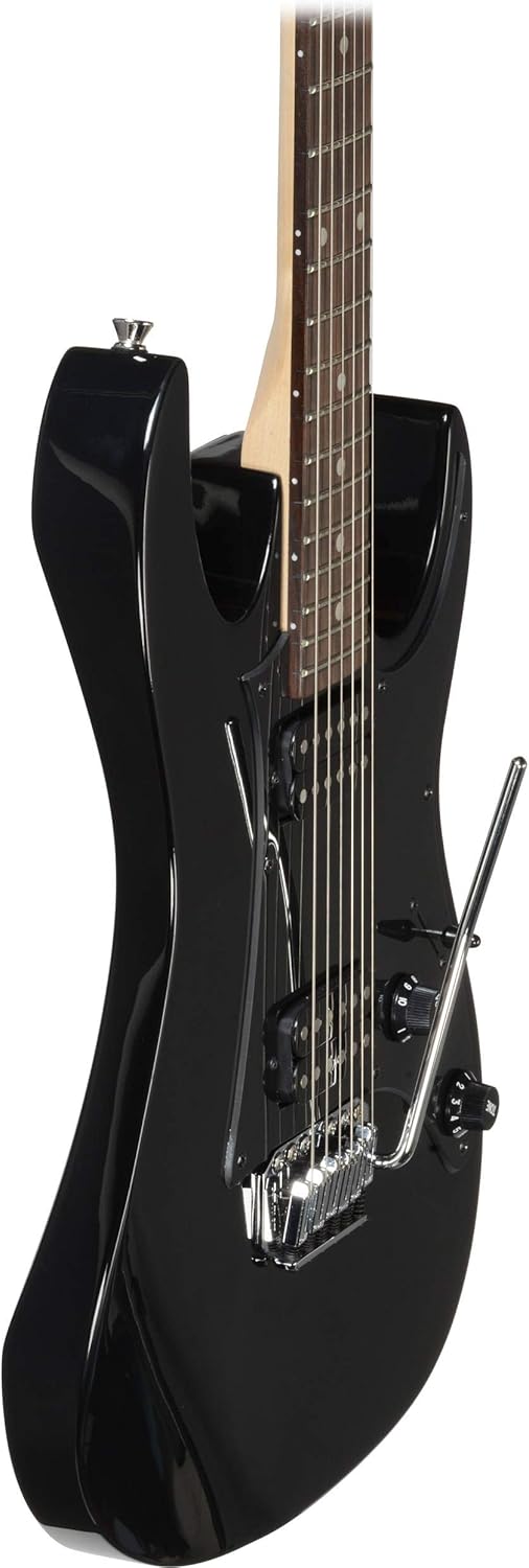 Ibanez GIO Series GRX20Z Electric Guitar Black Night – With Ibanez IGB101 Gig Bag, On-Stage Guitar Stand, Cloth