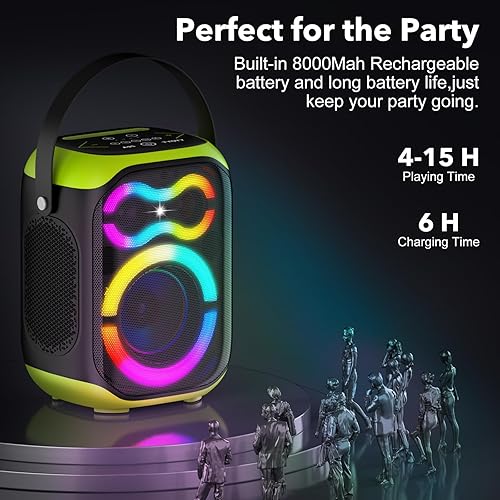 Miniatura 4 de Altavoces Bluetooth portátiles 80 W gran potente inalámbrico al aire libre fuerte estéreo sonido bajo profundo Boombox TWS altavoz de fiesta en casa