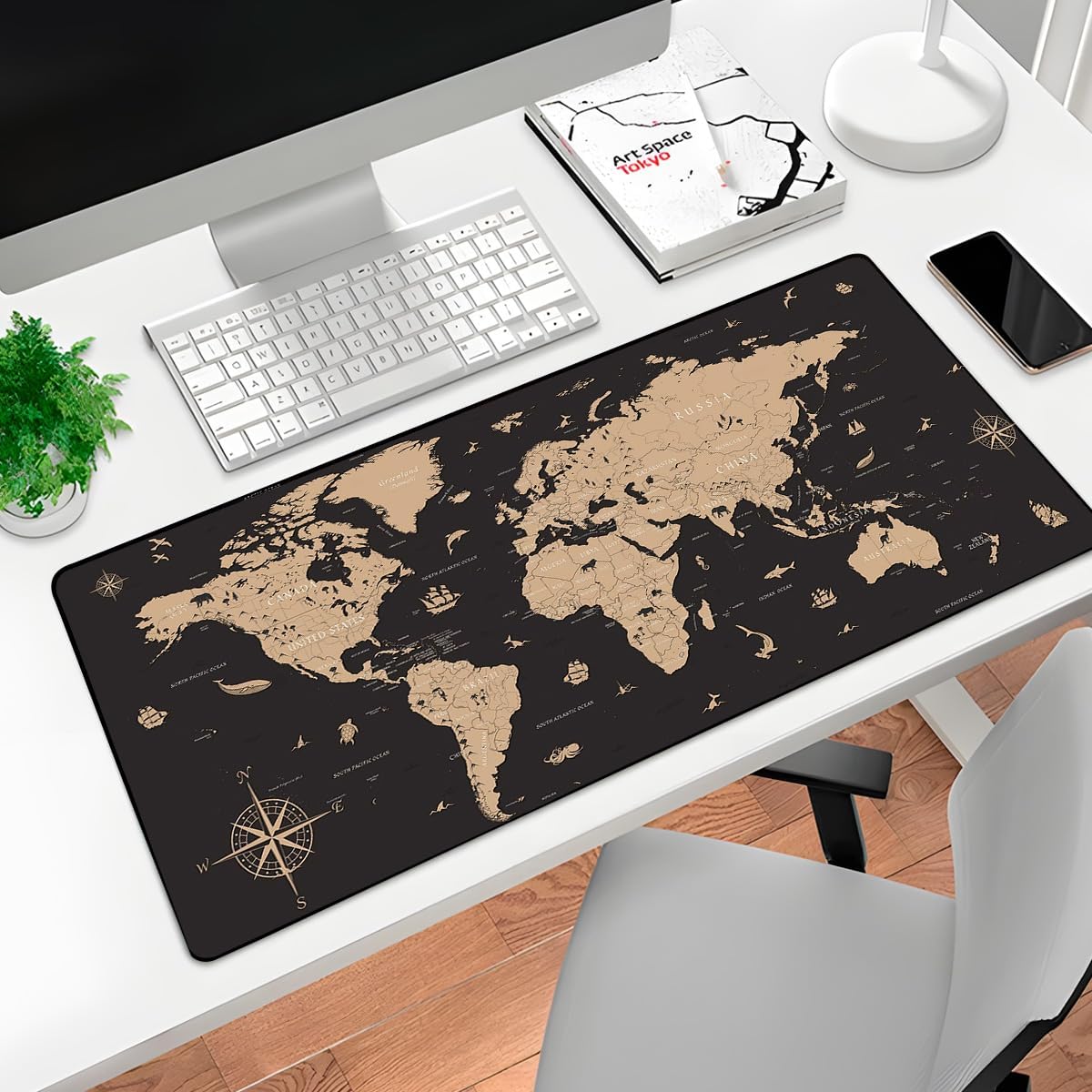 Mouse Pad Gamer Profissional Grande Confortavél Anti Derrapante 90x40 - Mapa Mundi Mouse Pad Gamer Profissional Grande Confortavél Anti Derrapante 90x40 - Mapa Mundi