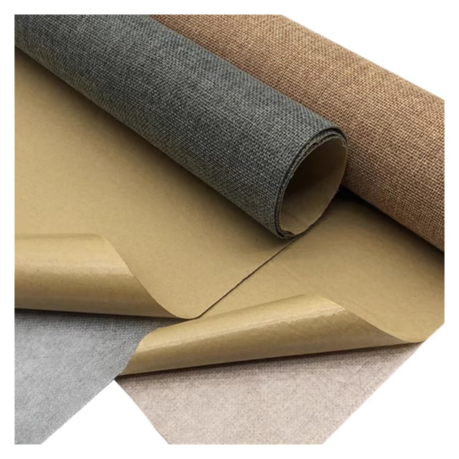 Tela Autoadhesiva Lino Parche autoadhesivo for reparación de lino, adhesivo for sofás, asientos coche, bolsos y carteras. Lámina adhesiva for Para Sofás, Muebles, Cortinas(Dark gray,100x145cm)