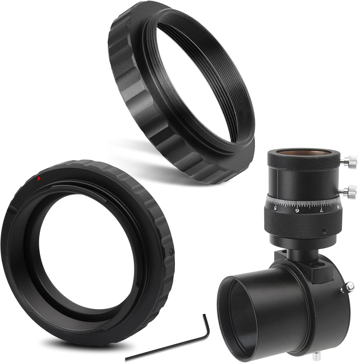 Astromania Off-Axis Guider with Micro-Focusing - for Successful Astronomy Photos Without A Guide Scope - Bundle with - T Ring for Canon EOS & M48-T2 Adapter
