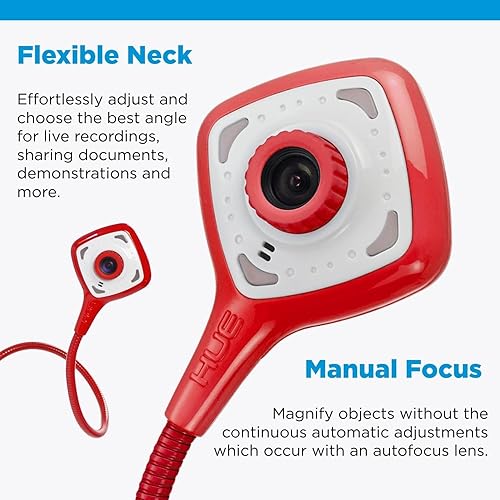 Miniatura 4 de HUE Cámara de documentos HD Pro flexible USB 11x17 y visualizador de aula para profesores micrófonoluces integradas, Windows, macOS, compatibilidad