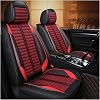 Car Seat Covers for Isuzu All Models D-Max mu-X 2000-2025,Linen Leather Seat Covers Seat Covers Front Seats and Rear Seat Car Seat Covers Accessories,Red