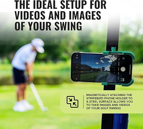 Miniatura 54 de Stripebird - Soporte magnético para teléfono original de golf - Accesorio para carrito de golf - Soporte delgado para teléfono inteligente - Celda