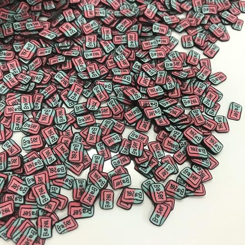 Miniatura 10 de Paquete de 1.76 ozpaquete de lápices de la serie escolar, suministros de polímero de arcilla suave, Fimo, decoración de bricolaje para arte de uñas