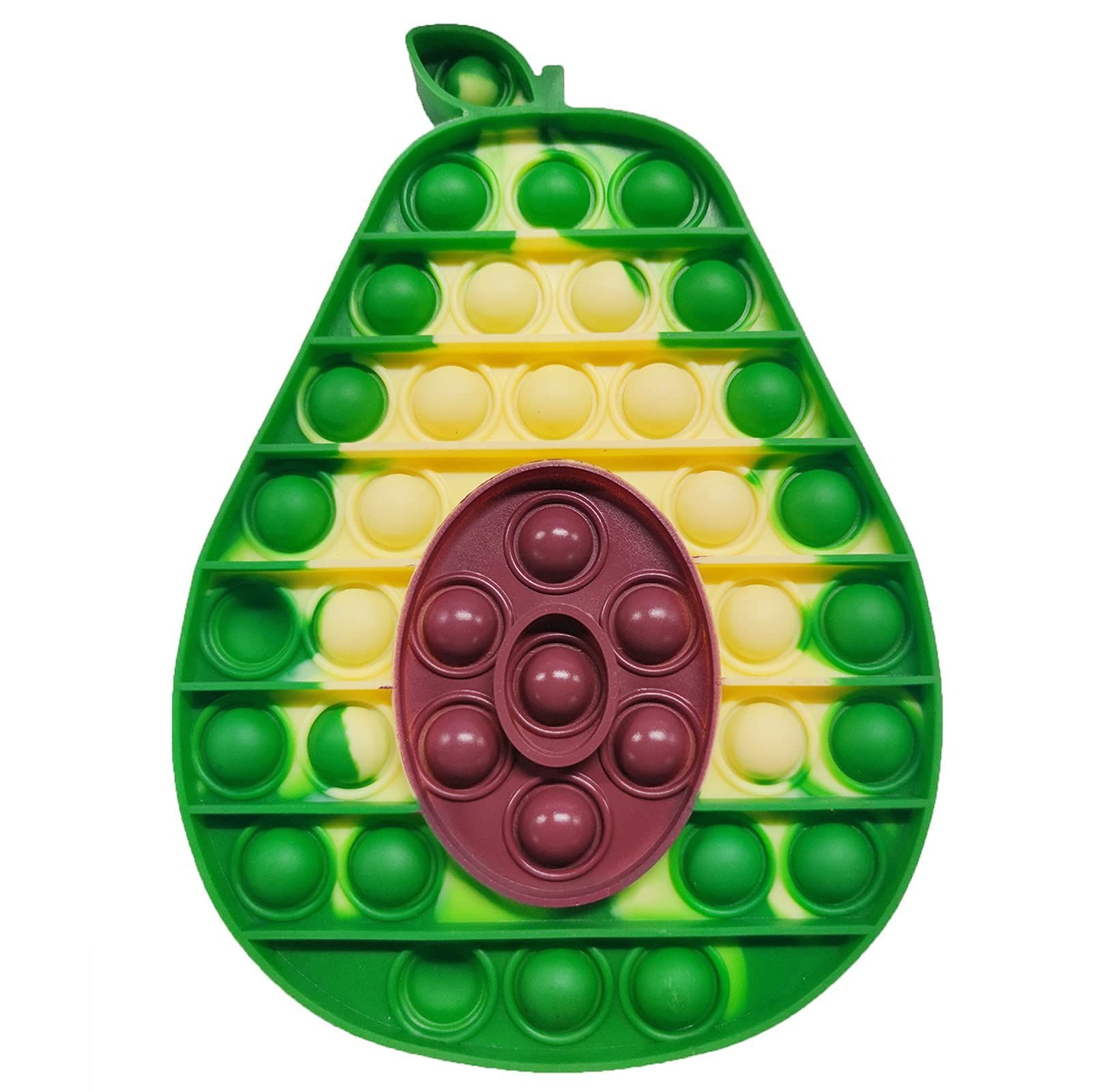 Argeousgor Funny Burger Fries Pop for Kids, Silicone Sensory Squeeze Bubbles Toy Stress Relief Anti-Anxiety Autism ADHD Special Fidget Popper Gift (C-Avocado)