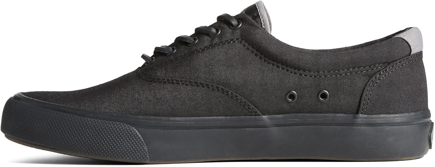 Sperry Men's Striper II CVO Seacycled Boat Shoe, Blackout, 7