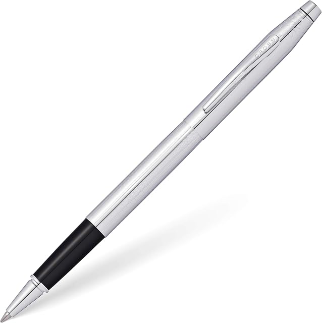 CROSS Classic Century Chrome Rollerball Pen with Chrome-Plated Appointments incl. Premium Gift Box  Refillable Rolling Ball Pen