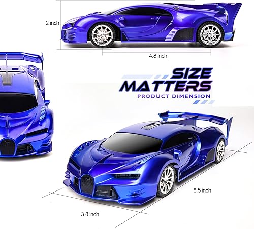 Miniatura 5 de KULARIWORLD Auto a control remoto 118 recargable de alta velocidad RC Cars Juguetes para niños y niñas, vehículos de carreras Hobby con faro