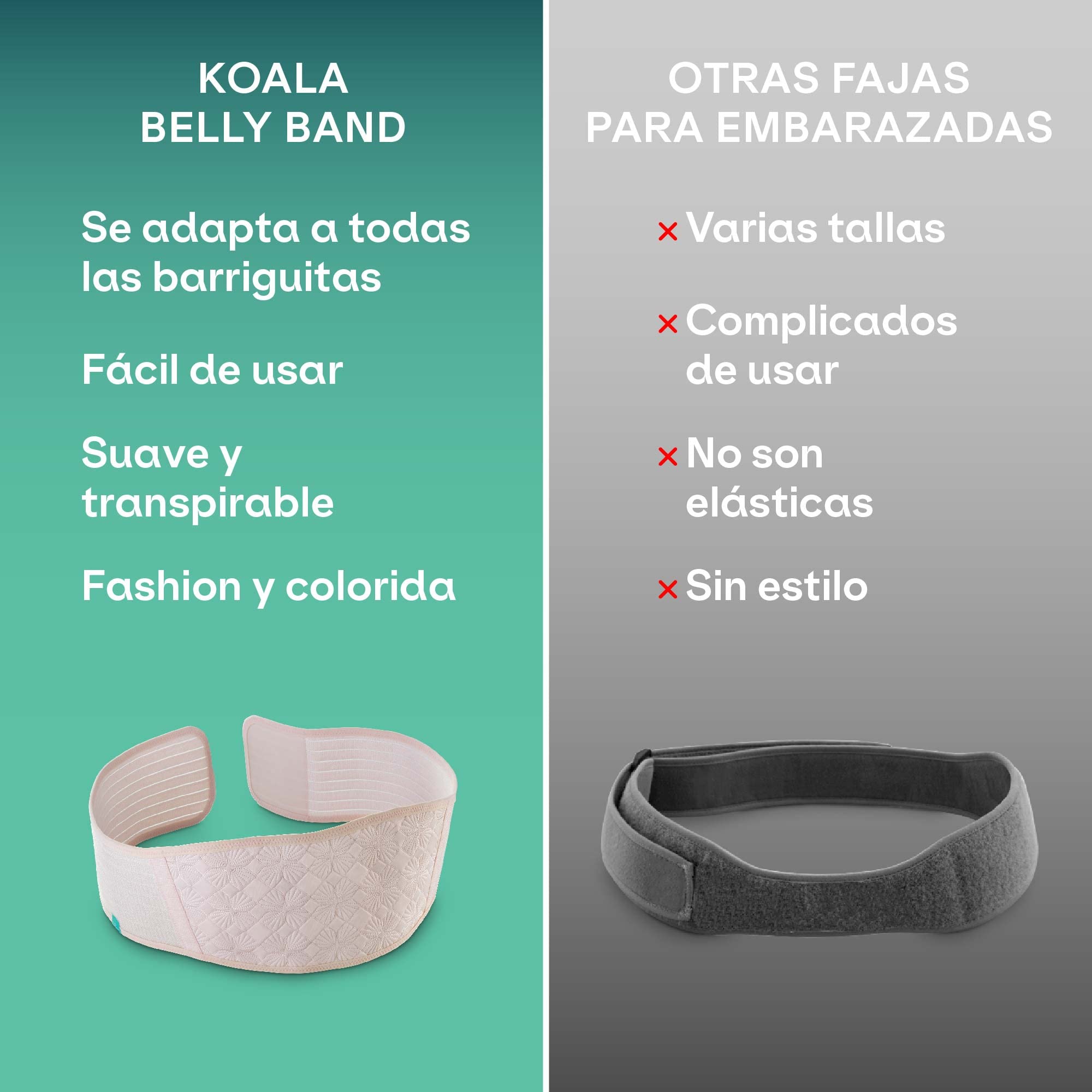 KOALA BABYCARE- Faja embarazada mantiene la barriguita y la espalda- Cinturon embarazada para aliviar el dolor y sentirte más ligera.