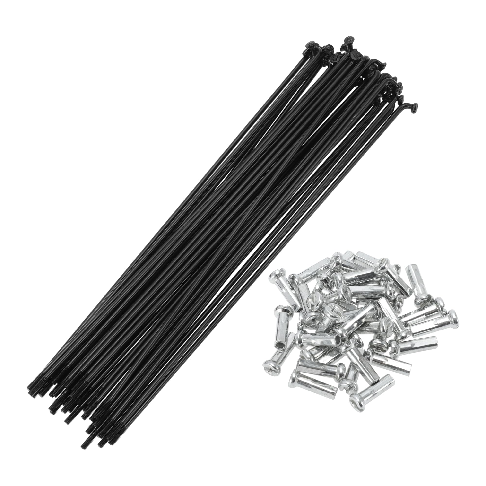 Motoforti Universal Bicycle Spokes Bike Wheel Spokes 14G 163mm Length Carbon Steel Black 1 Set